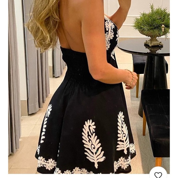 Black & Cream Print Dress Coverup - Picture 3 of 9